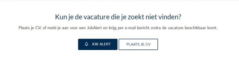 screenshot vacature niet vinden