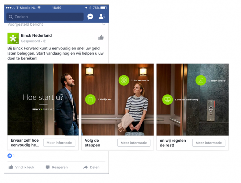 LinkedIn Carrousel Ads voorbeeld
