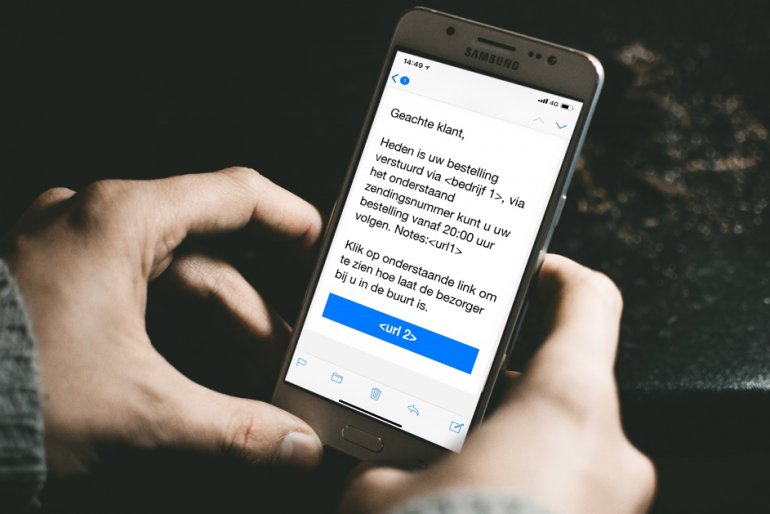 Bestelling sms'je