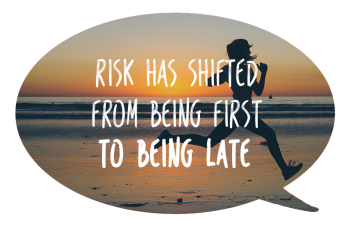 Brenda van den Berg - Blog - Risk has shifted from being first to being late