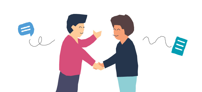illustratie: hand schudden