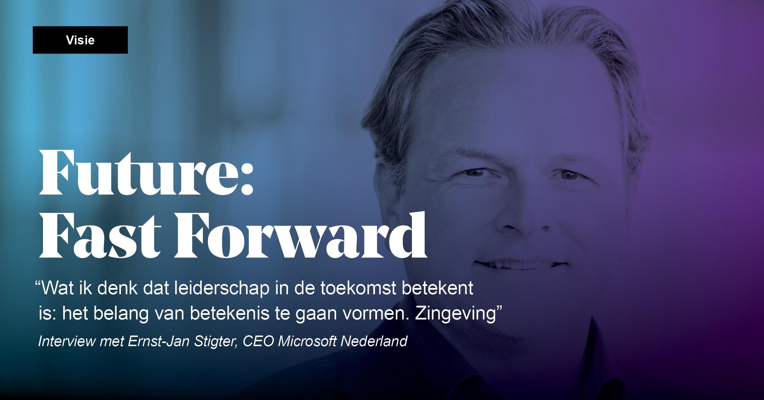 Even stilstaan tijdens de race naar de toekomst