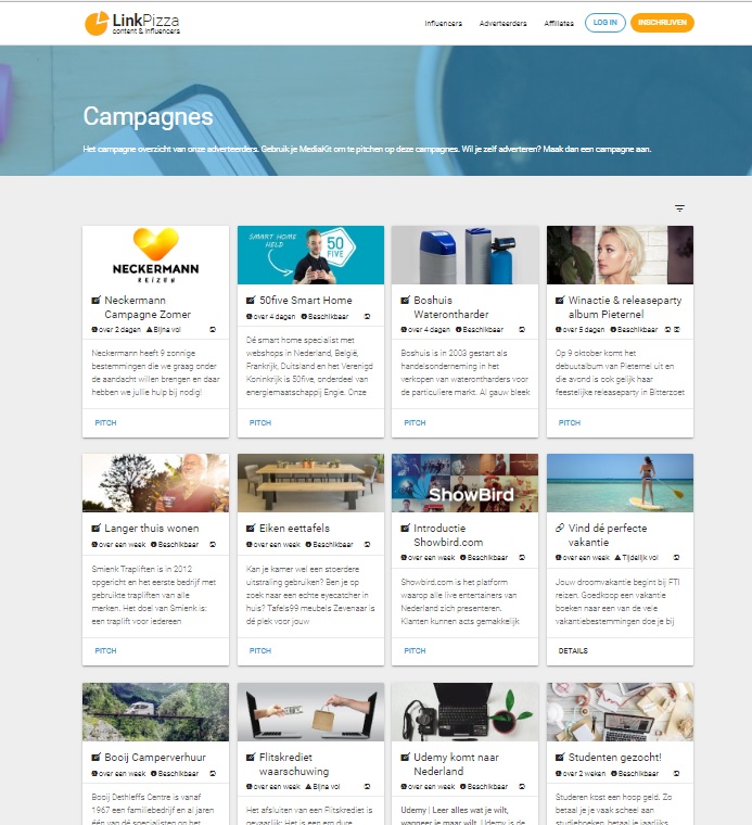 LinkPizza_Campagnes voor Influencers