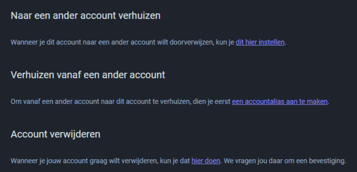 Mastodon-account verhuizen of verwijderen.