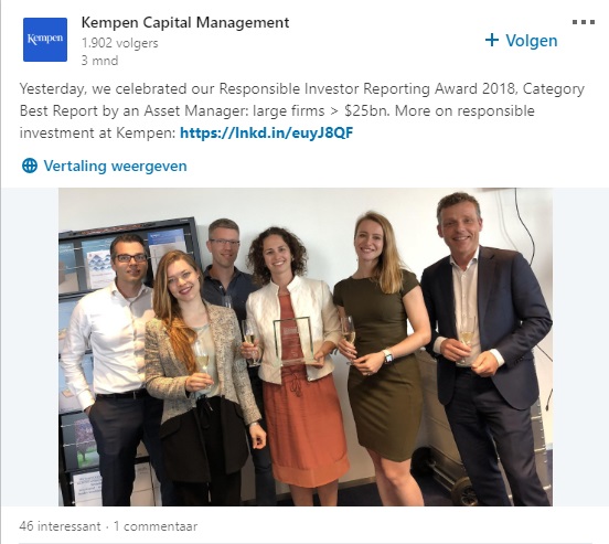 linkedin b2b post award