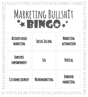 Bullshit bingo kaartje