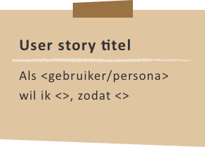 Structuur van de user story