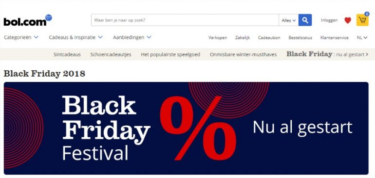 Black Friday 2018 op Bol.com