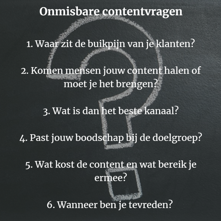 onmisbare contentvragen