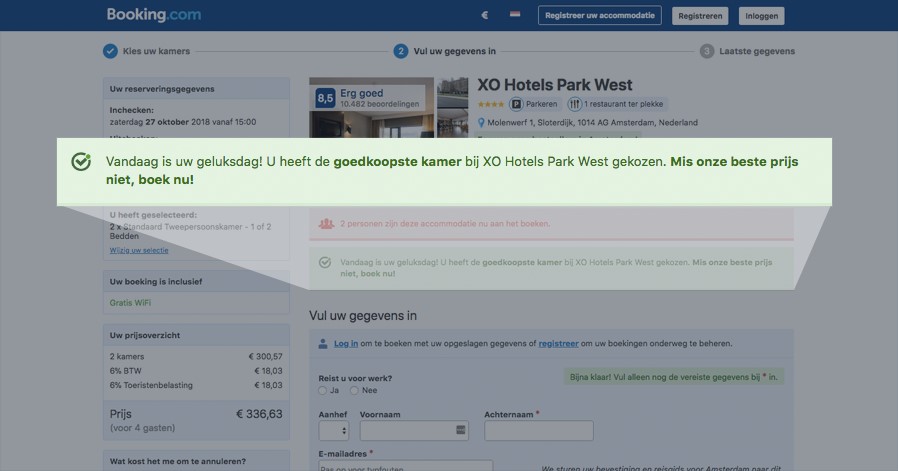 Verwoording Booking