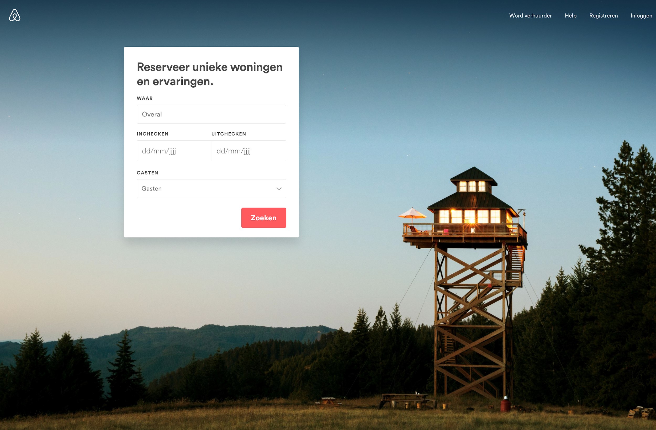 Voorbeeld witruimte Airbnb