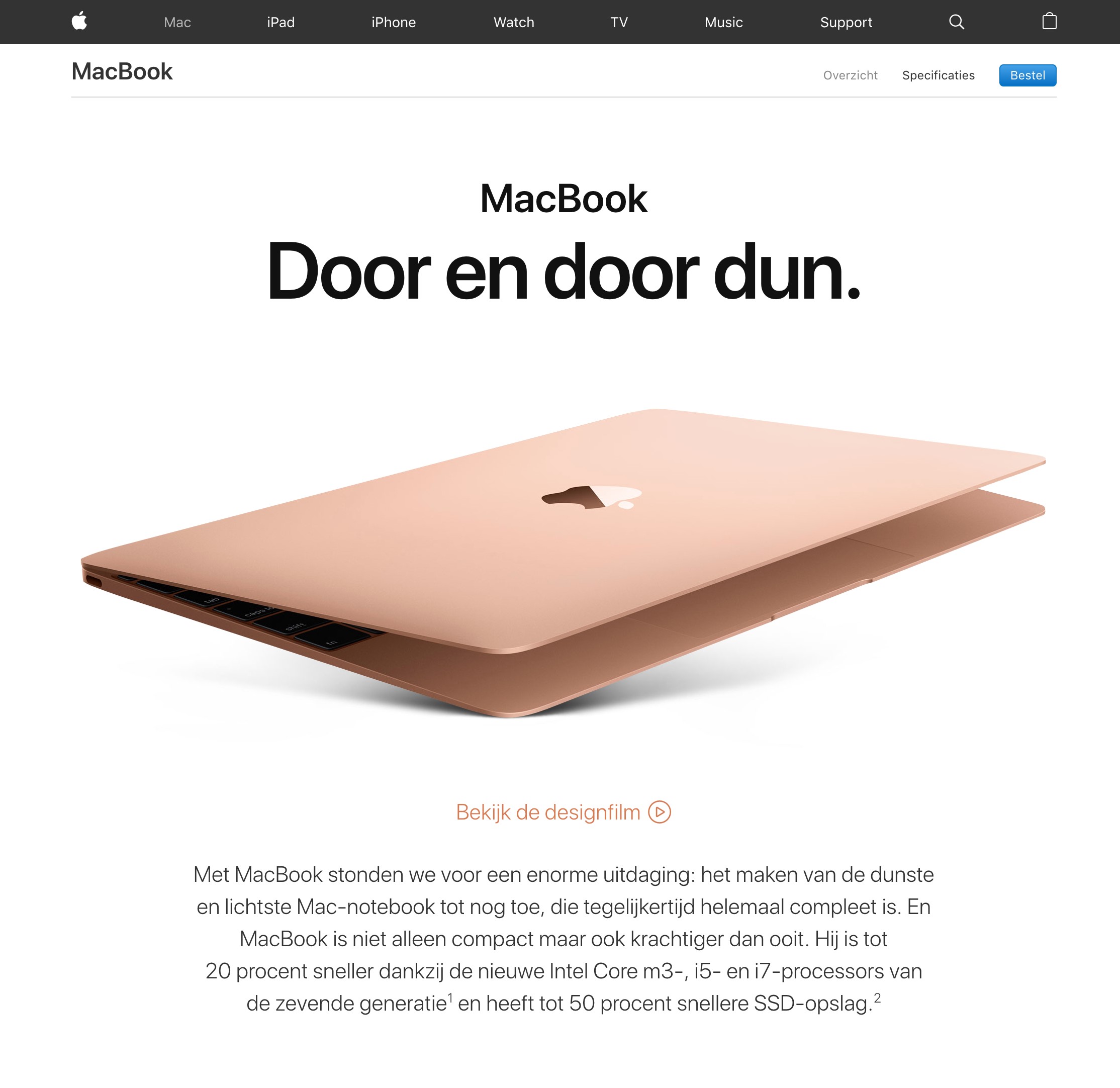 Voorbeeld witruimte Apple
