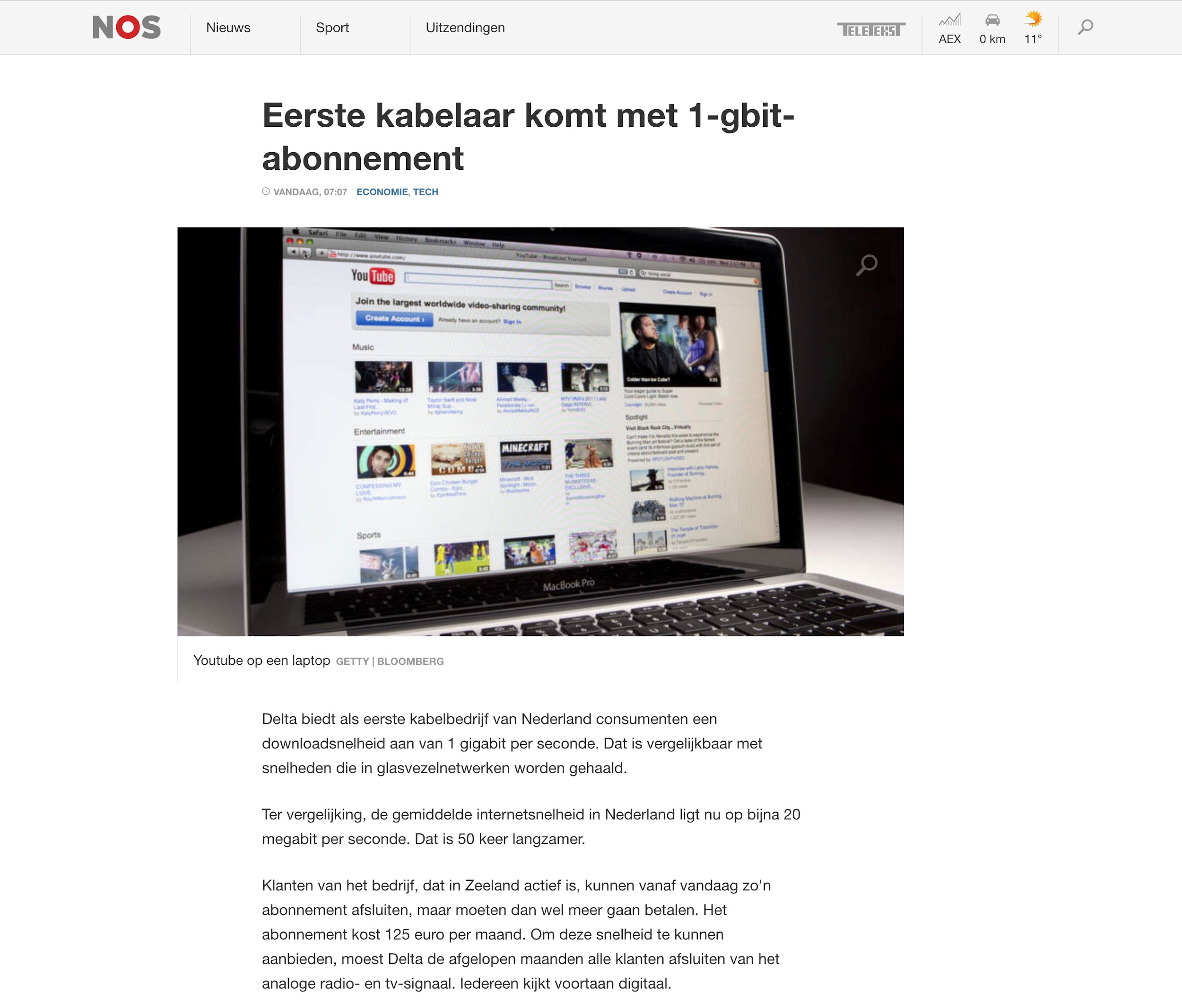 Voorbeeld witruimte NOS