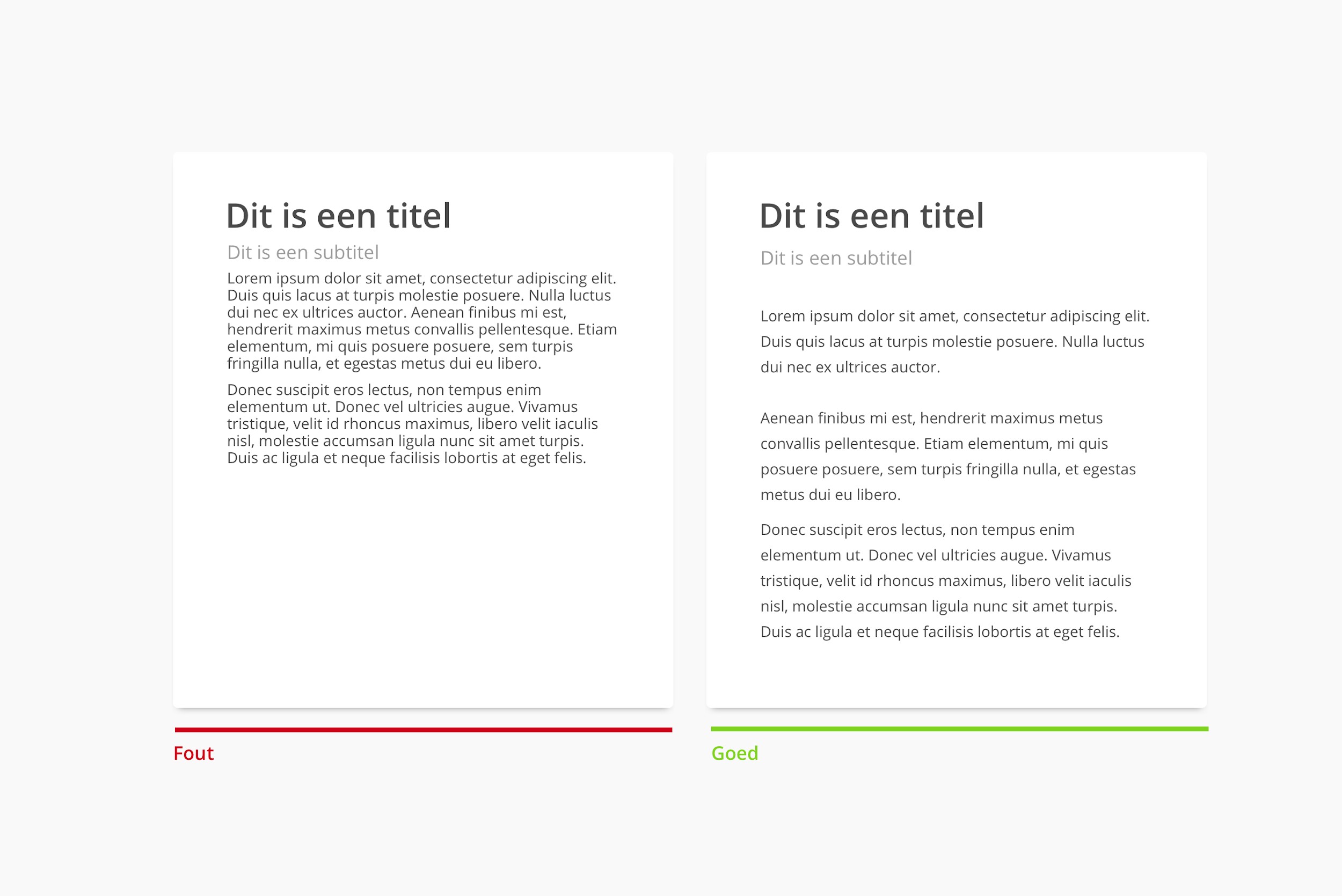 Voorbeeld witruimte
