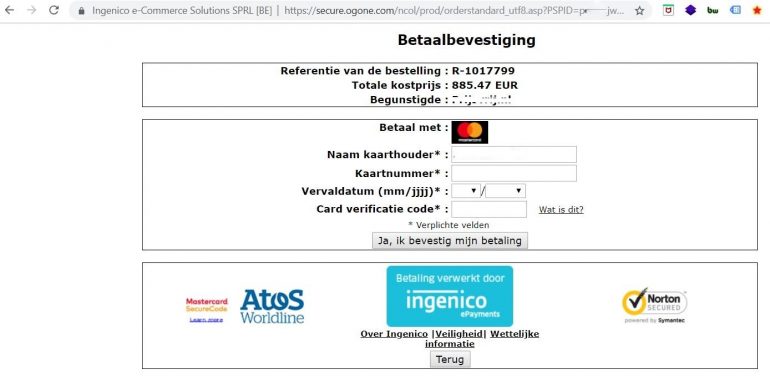 redirect creditcard betaaloplossing