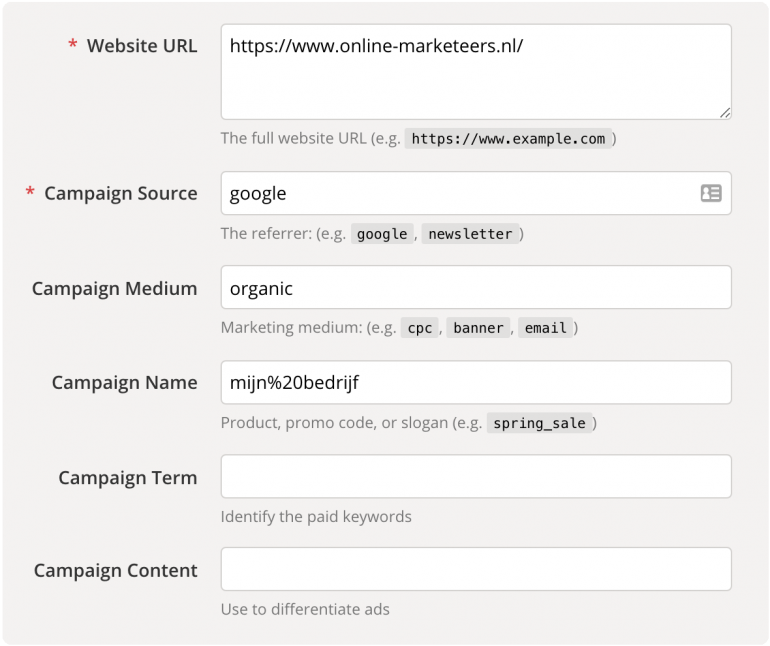 UTM-tags