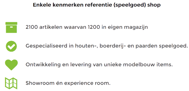 kenmerken speelgoed shop