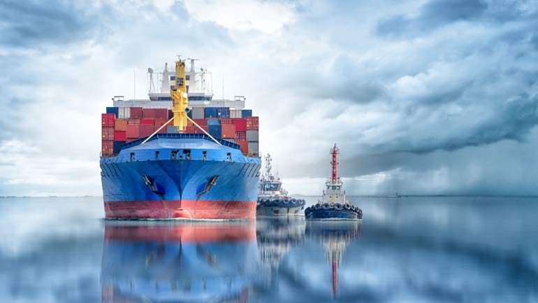 strategische wendbaarheid containerschip en sleepboot