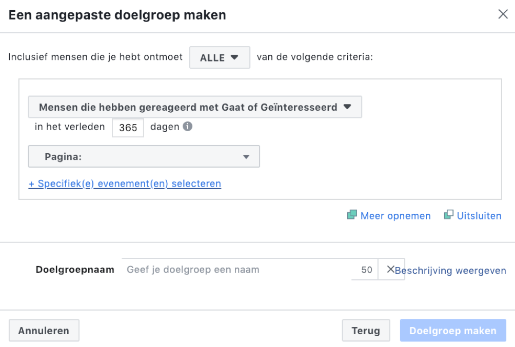 aangepaste doelgroep interactie
