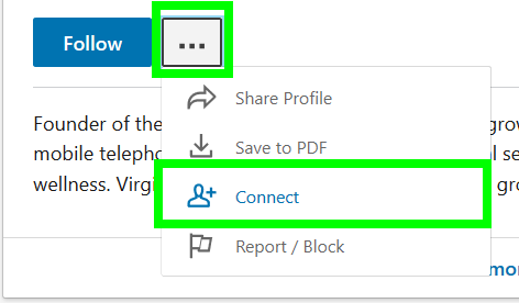 linkedin instellingen 4 follow connect