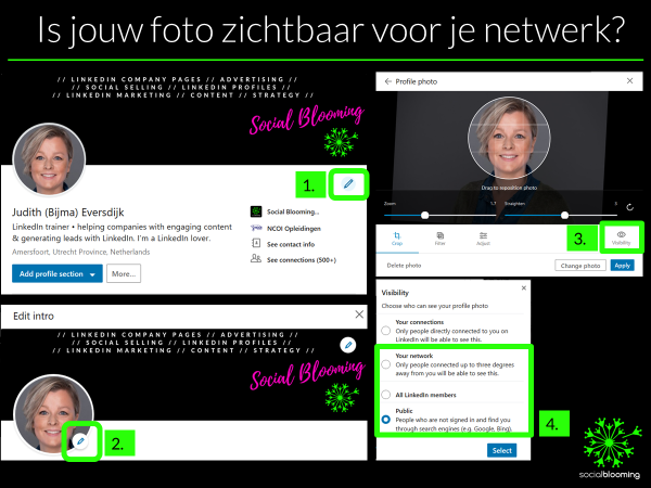 linkedin instellingen 9 zichtbaarheid foto