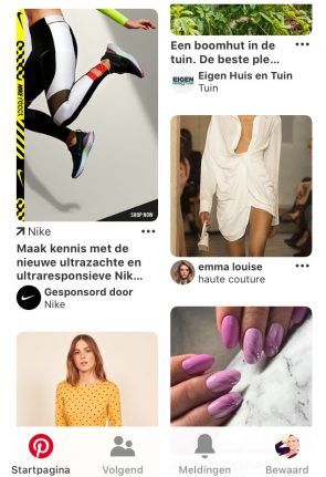 Een gesponsorde pin van Nike