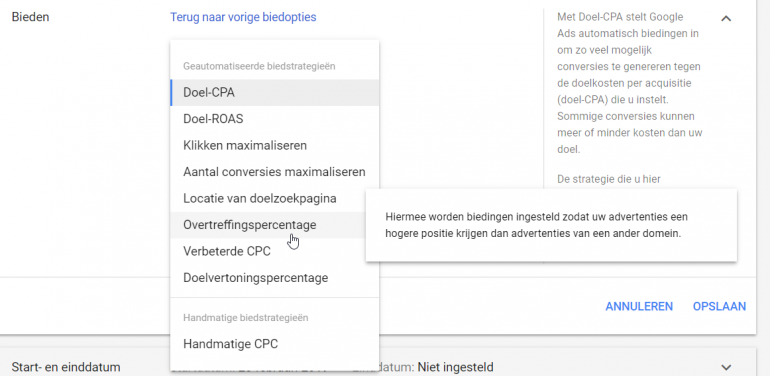 Overtreffingspercentage