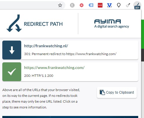 Redirect path