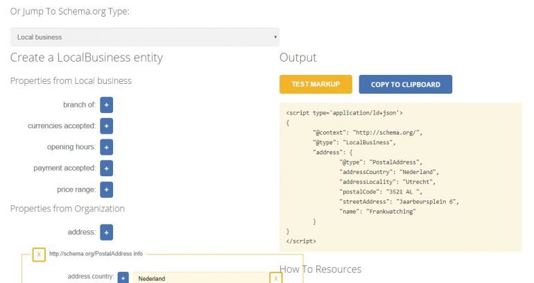 Schema.org JSON-LD generator