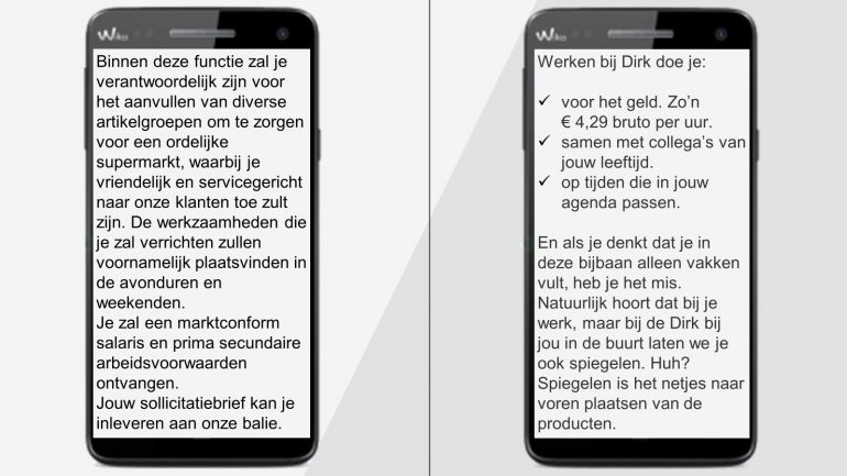 Herschrijven vacaturetekst