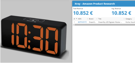 Het product op Amazon: Wekker