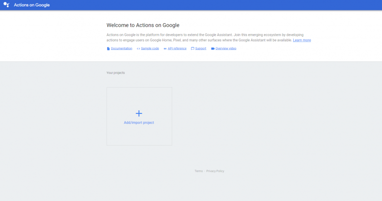 google actions stap 1