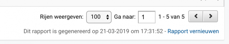 Rijen weergeven Google Analytics