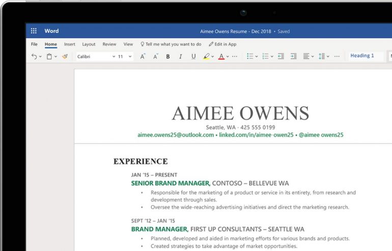 Microsoft Word Online om online slimmer samen te werken.