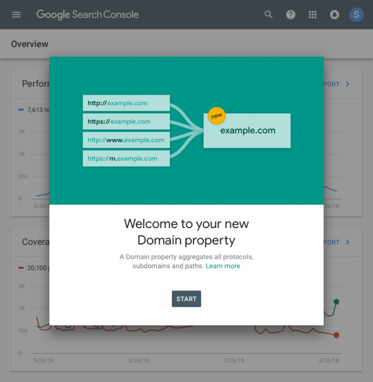 Search Console update: subdomeinen toevoegen