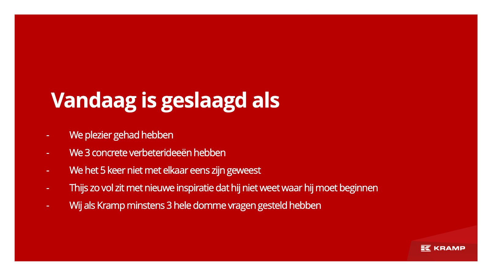 co-creatie doelen en verwachtingen bespreken