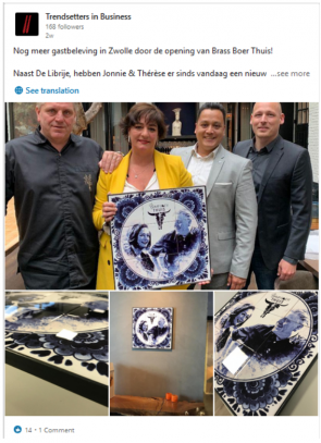 Voorbeeld van een fotocollage op LinkedIn.