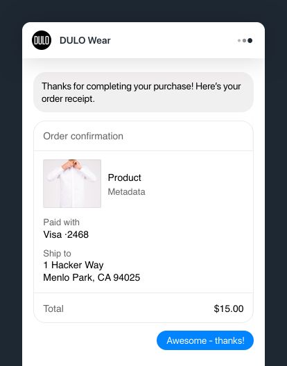 Conversation Receipt in Messenger.