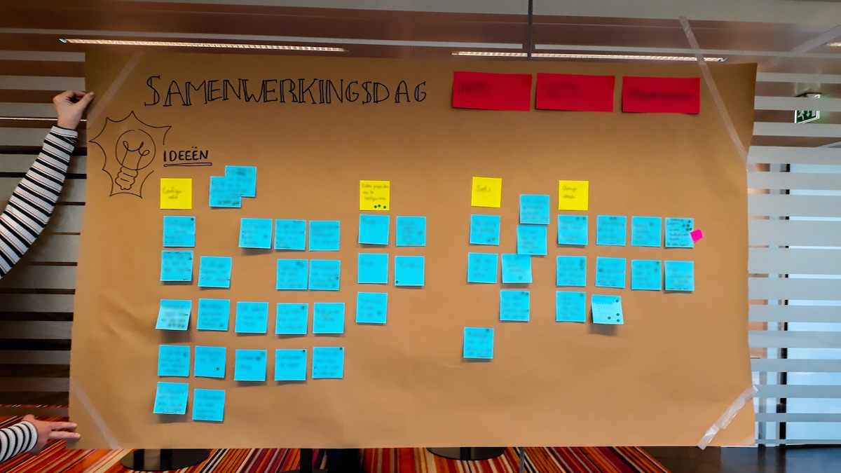dot-voting stemmen na brainstorm co-creatiesessie