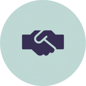 Een icon boven de opsomming met maatregelen voor een privacybewuste organisatie: gedeelde waarden en cultuur.
