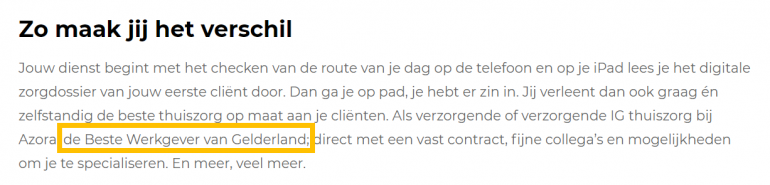 Werken bij Azora recruitment