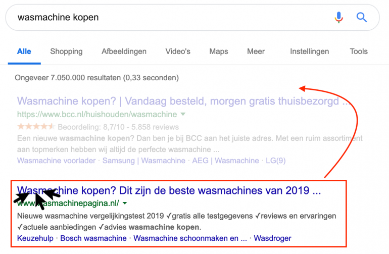 De invloed van de CTR op je positie in Google