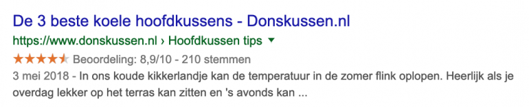 Titel en beschrijving van een pagina in Google