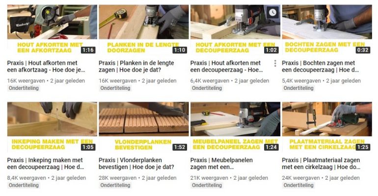 Screenshot van de how to-video's van Praxis.