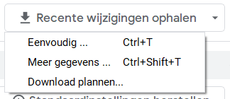 Recente wijzigingen ophalen