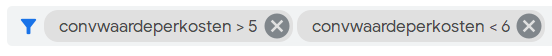 convwaardeperkosten > 5 en convwaardeperkosten < 6