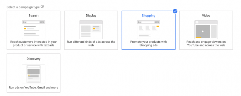 Selectie campagnetype google ads