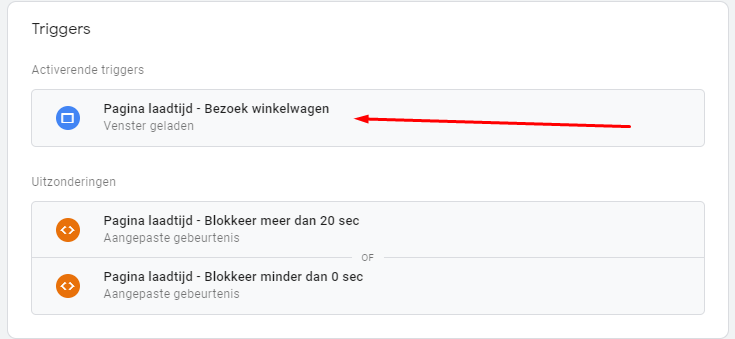 Google Tag Manager tags en triggers.