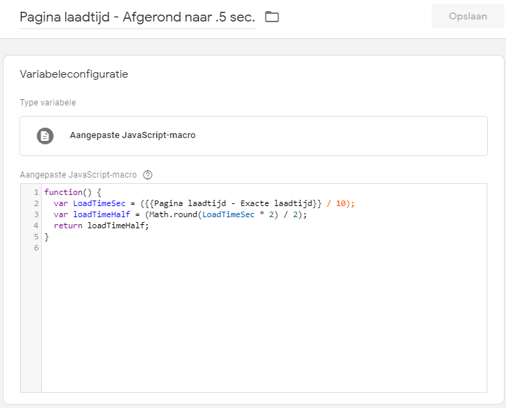 Google Tag Manager variabelen.