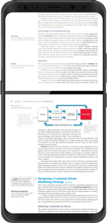 Voorbeeld van hoe onhandig het is om een pdf op je mobiel te bekijken.